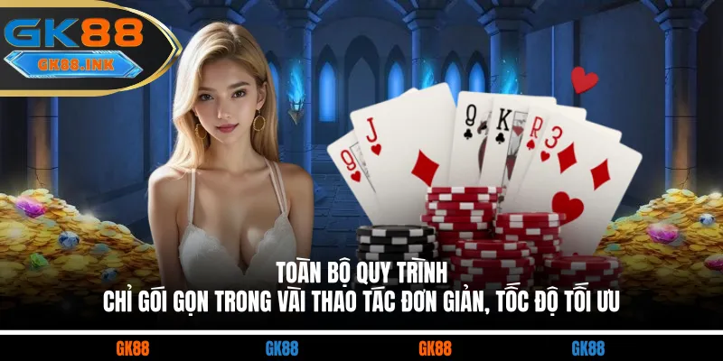 Toàn bộ quy trình chỉ gói gọn trong vài thao tác đơn giản, tốc độ tối ưu